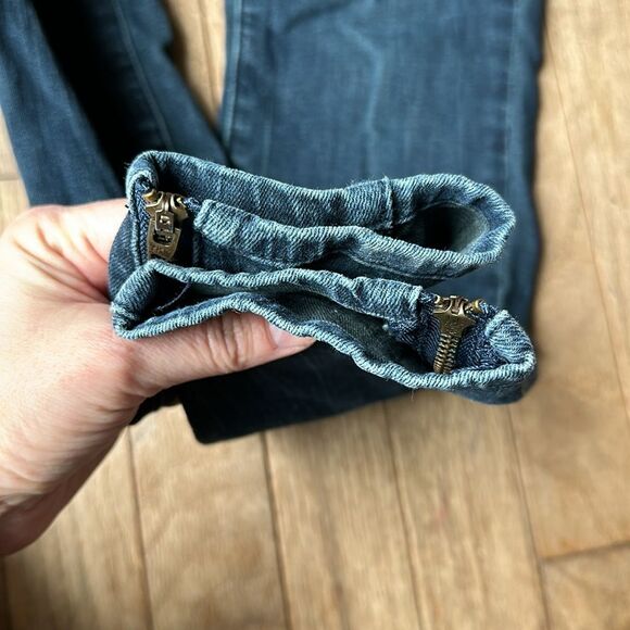 Pistola Black Vintage Moto Zipper Skinny Denim Jeans size 27 - Picture 10 of 12